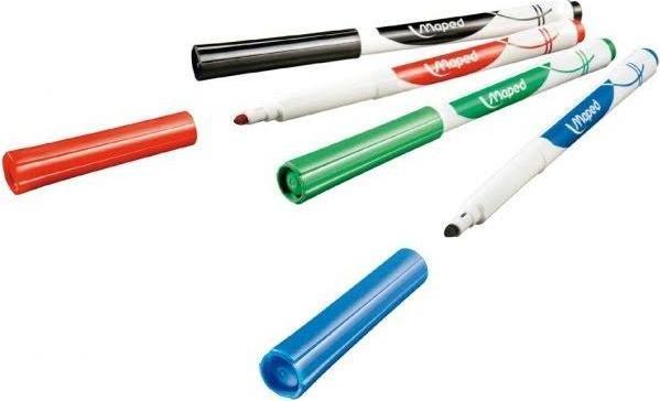 Produktbild Maped Whiteboard Marker (Rot, Schwarz, Blau, Grün, 1.50 mm, 4 x)