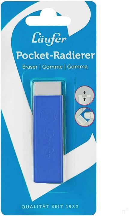 Actual product image Läufer L "ufer Plastic Eraser Pocket 2, blue