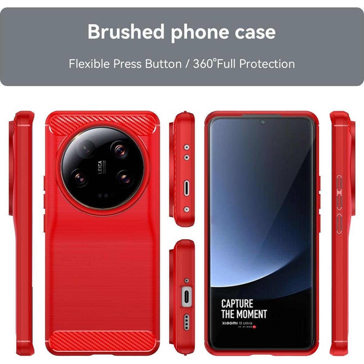 Thumbnail - König Design Schutz Handyhülle für Xiaomi 13 Ultra Case Cover Carbon Bumper Etuis Tasche Neu (Xiaomi 13 Ultra), Smartpho...