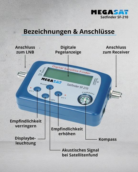 Actual product image Megasat Satfinder SF 210 (Measurement technology)