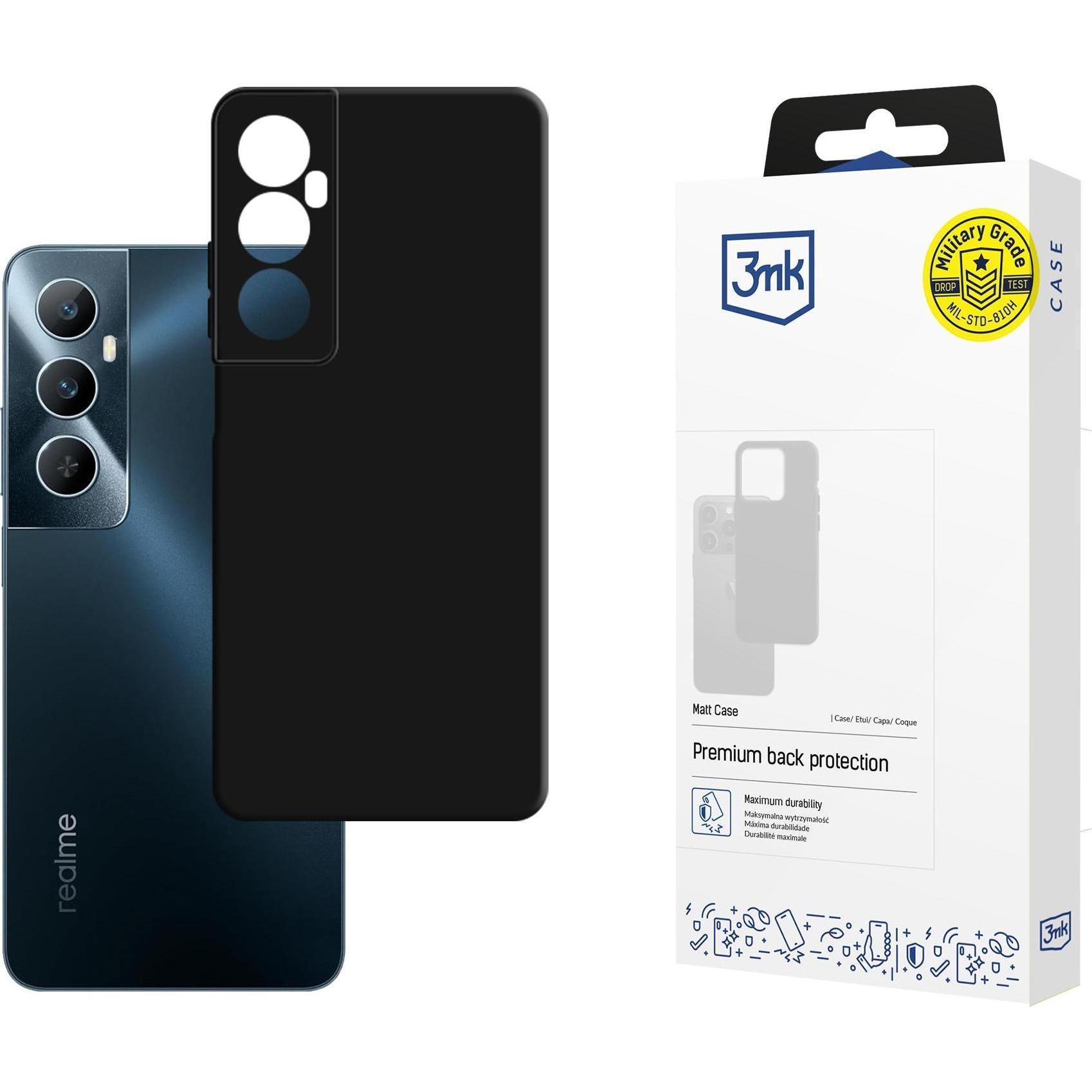 3Mk Nero Custodia Opaca Realme C65 Czarny/ (Realme C65), Cover Smartphone,