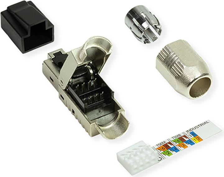 Produktbild Roline feldkonfektionierbarer RJ-45 Stecker Kat.6A (Class EA), STP (Netzwerkkabel Stecker)