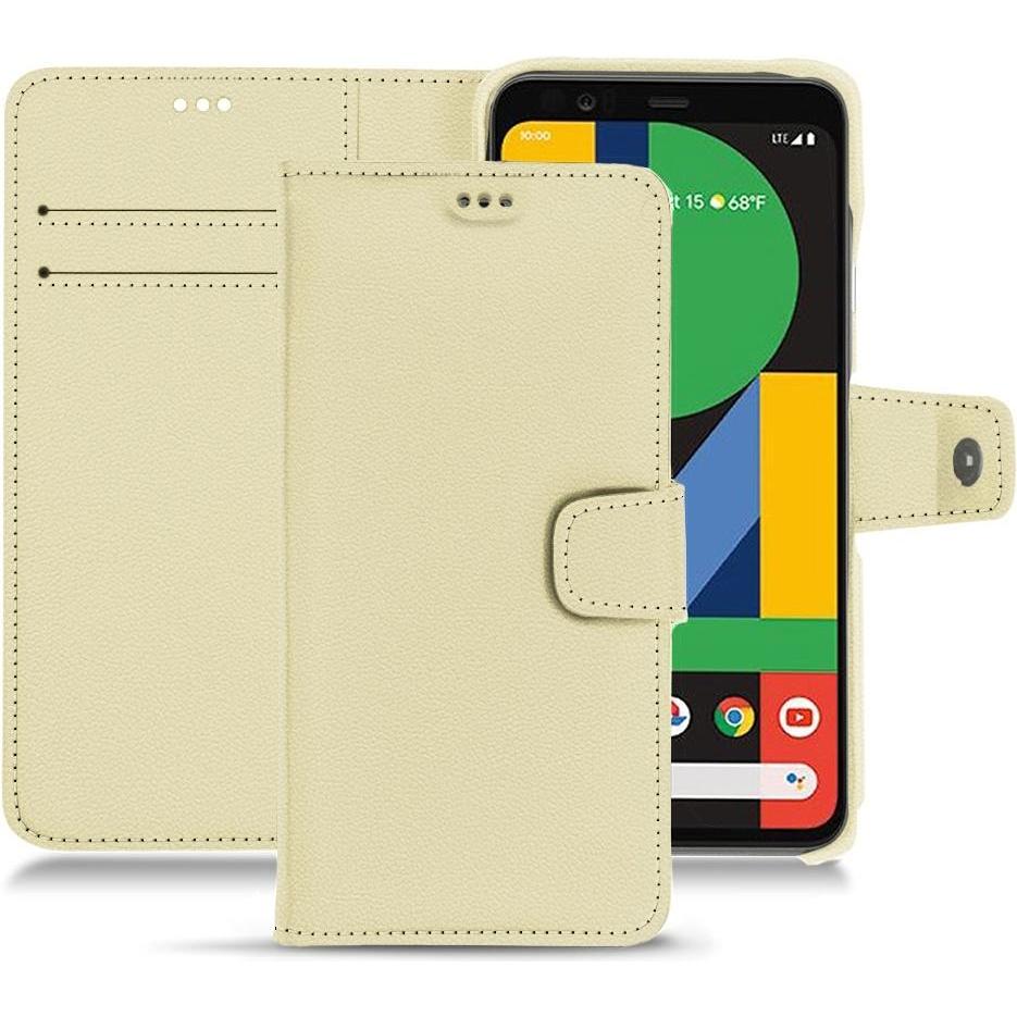 Noreve Lederschutzhülle Wallet (Google Pixel 5), Smartphone Hülle, Beige