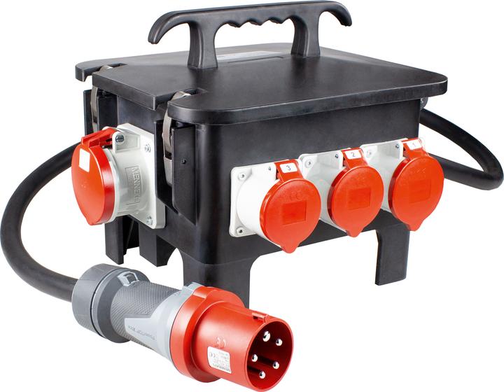 Produktbild As - Schwabe Mobiler Baustellen-Stromverteiler (7x, CEE 7/3)