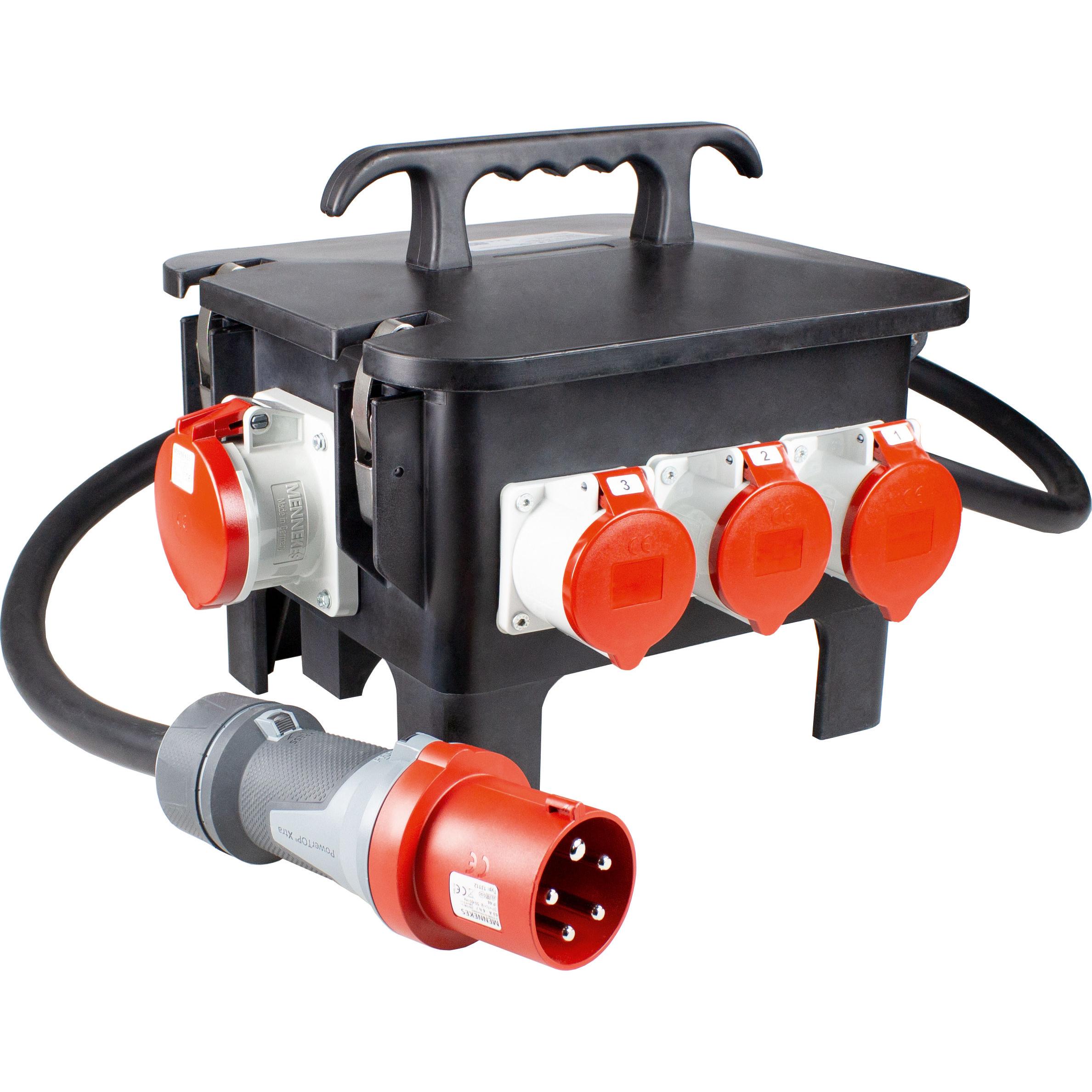 As - Schwabe, Baustromverteiler, Mobiler Baustellen-Stromverteiler (7 x, CEE, CEE 7/3)