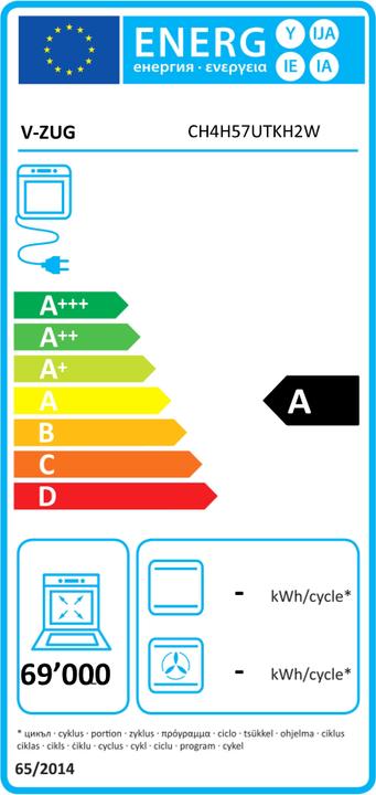 Label énergétique V-ZUG Combair V400 7UHC