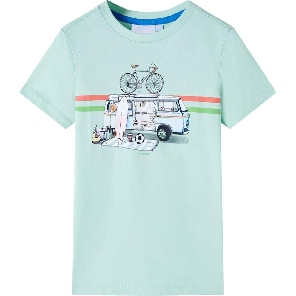 VidaXL, Jungen, Shirt, Kinder-T-Shirt Helles Minzgrün 92,Material: 100, Grün, (92)
