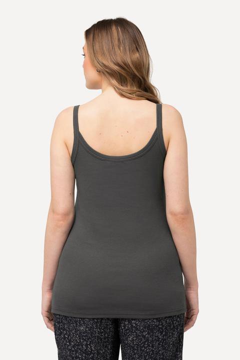 Produktbild Ulla Popken Ripptop, Slim, V-Ausschnitt, ärmellos, schmale Träger (54)