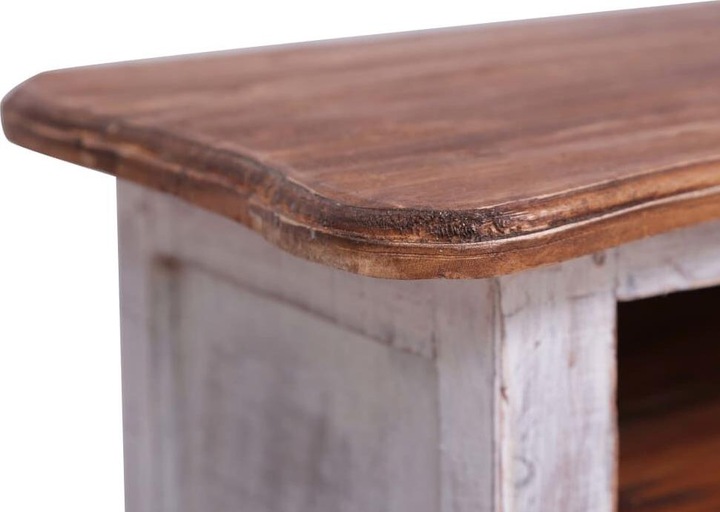 Produktbild VidaXL TV Schrank Weiss Recyceltes Massivholz Lowboard Fernsehtisch Sideboard (120 x 30 x 40 cm)