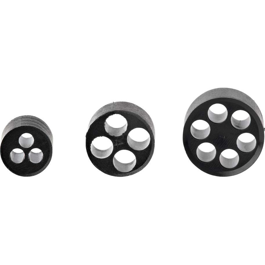 Jacob, Zubehör Befestigungstechnik, Multipakning Perfect PG16 til kabel Ø 2x6 mm gummi, sort