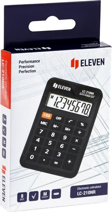 Image du produit Eleven Smart device pocket calculator LC210NR black (Cellules solaires, Piles)