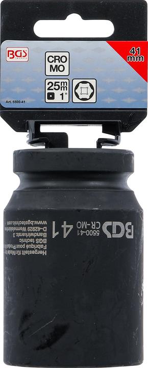 Produktbild BGS Kraft-Steckschlüssel-Einsatz Sechskant, tief Antrieb Innenvierkant 25 mm (1") SW 41 mm (41 mm)
