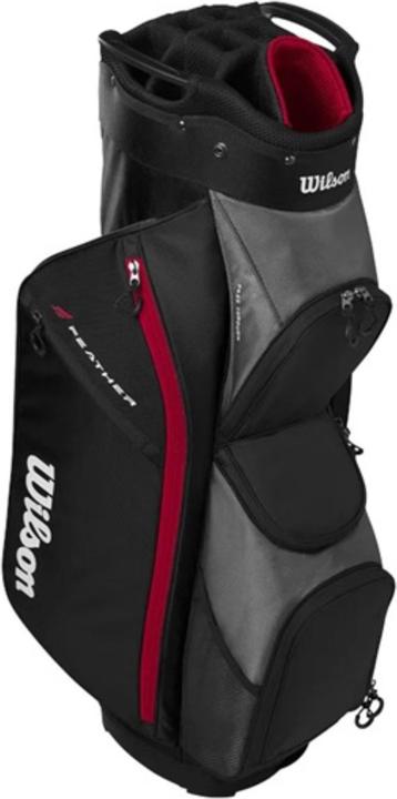 Actual product image Wilson - Feather Cartbag – Black/Red/Grey