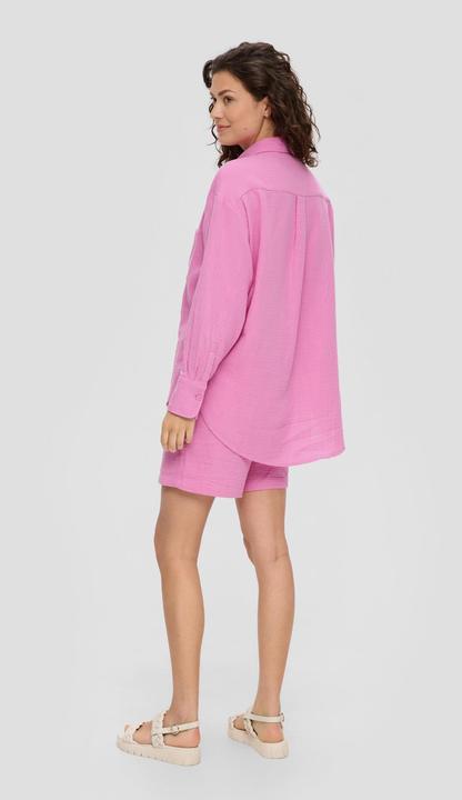Produktbild S.Oliver Bluse Relaxed-Fit-Hemdbluse mit Musterstruktur (L)