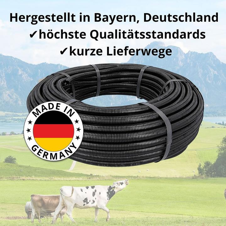 Produktbild Kalitec 10 Meter Wellrohr geschlossen NW 23 I ungeschlitzt Wellschlauch I Marderschutzrohr I Leerroh (1000 cm)