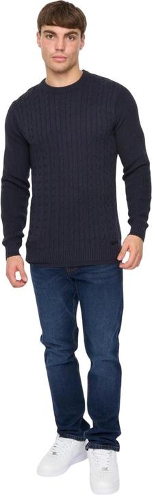 Actual product image Crosshatch Mens Kabstars Cable Knit Pullover (L)