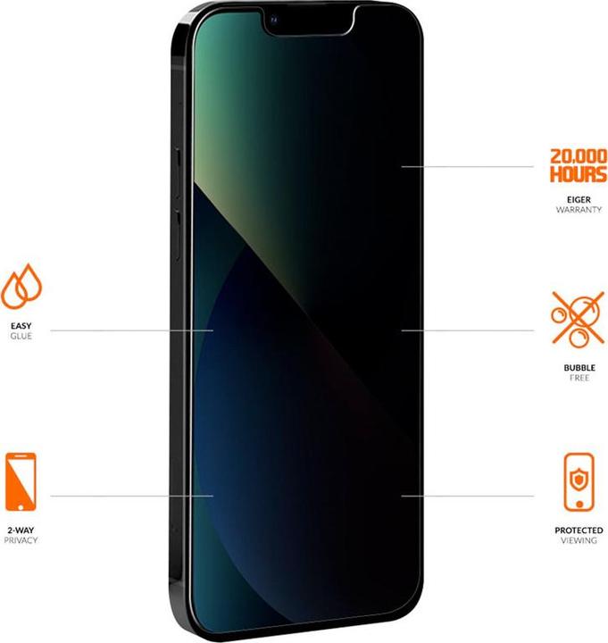 Immagine prodotto Eiger Mountain Glass Black (1 Pezzo/i, Apple iPhone 13 mini)