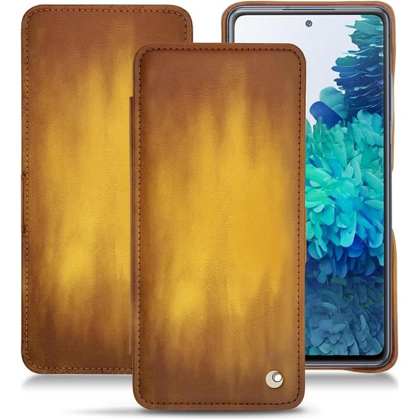 Noreve Lederschutzhülle horizontal (Samsung Galaxy S20 FE), Smartphone Hülle, Gold
