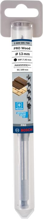Actual product image Bosch Professional Zubehör PRO Wood Wood auger bit, 13 x 95 x 160 mm (7.9 mm)