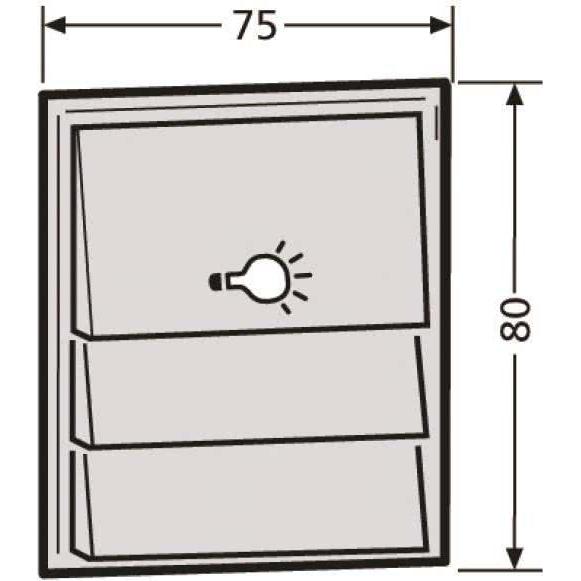 Renz, Briefkasten, Tastenmodul 97-9-85275 1 Licht-/2 Taster weiss (alt:97-9-85106)