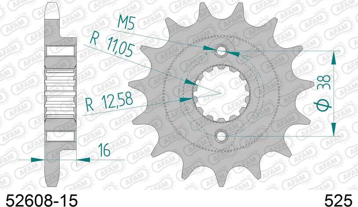 Produktbild Afam 525 15 dents (15)