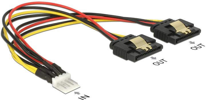 Delock Floppy Stecker - 2x SATA Stromadapter (20 cm, 15 pin S-ATA, 4 pin Floppy)
