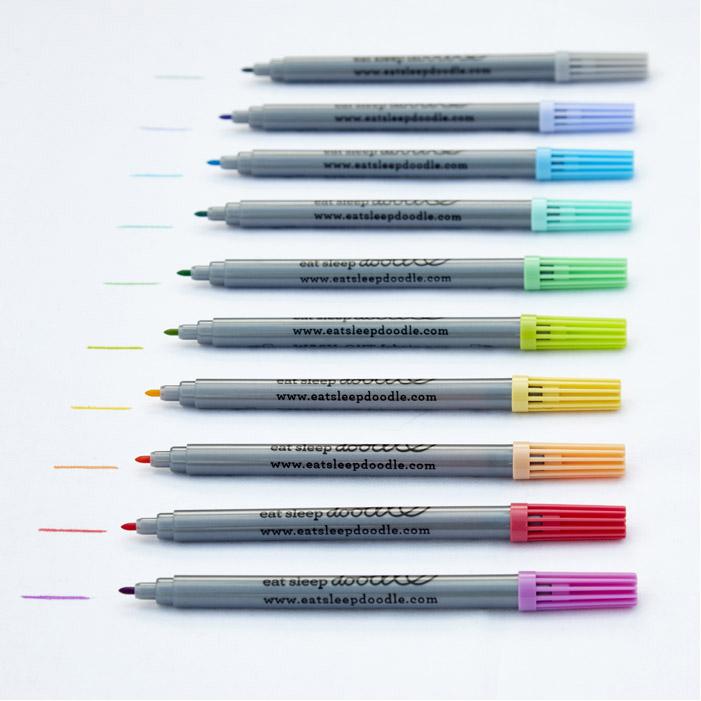 Produktbild Eat Sleep Doodle Set mit 10 abwaschbaren Filzstiften in verschiedenen Farben (10x)