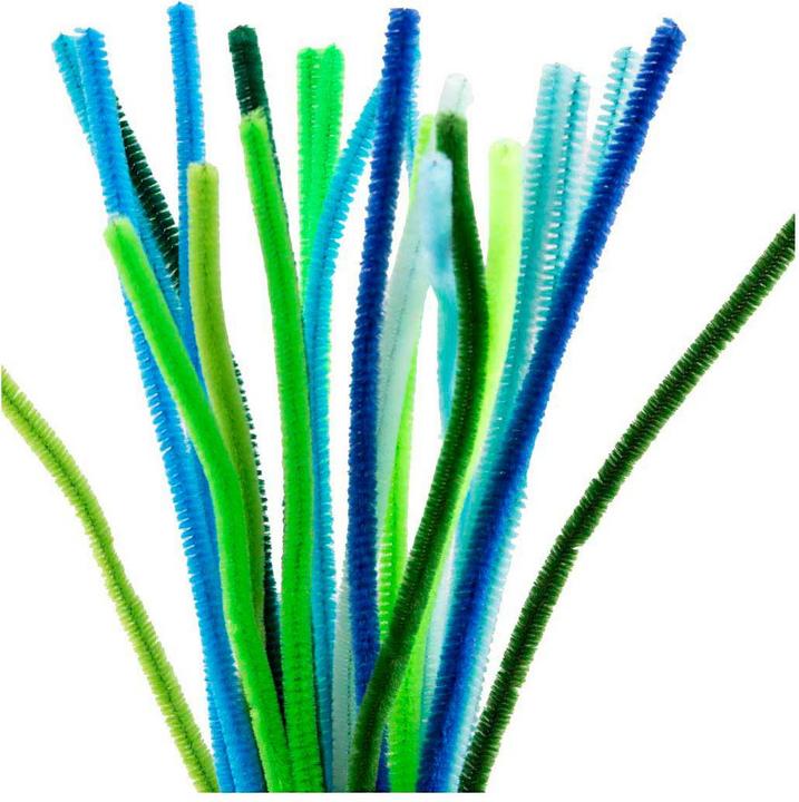 Image du produit Creativ Company Chenilledraht 25 Stück, Blau-Grün-Mix (0.30 m)