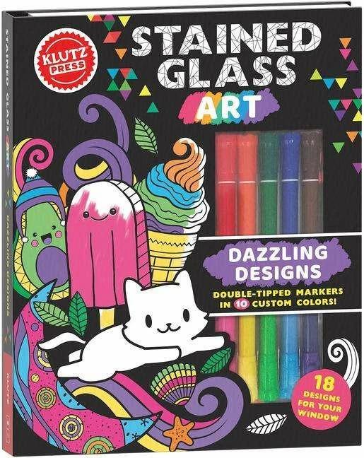 Actual product image Stained Glass Art: Dazzling Designs (Klutz Activity Book)