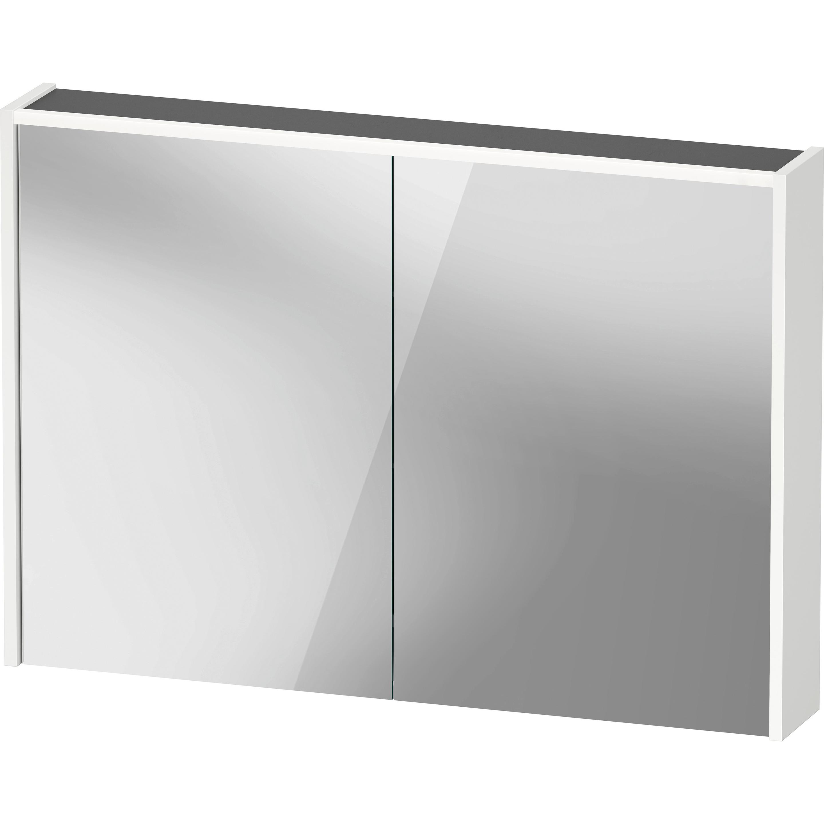 Duravit, Spiegelschrank, D-Code Spiegelschrank, Steckdose Typ E (FR, BE), 2 Türen, LED-Lichtfeld oben, 1000x700mm, 7