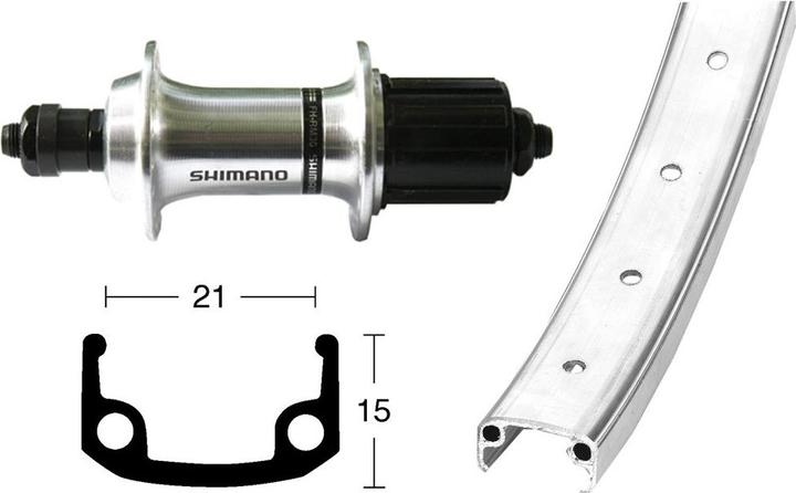 Actual product image Bike-Parts Rear wheel 26x1.9 TX800 8/10s QR 36L (Rear wheel, 26")