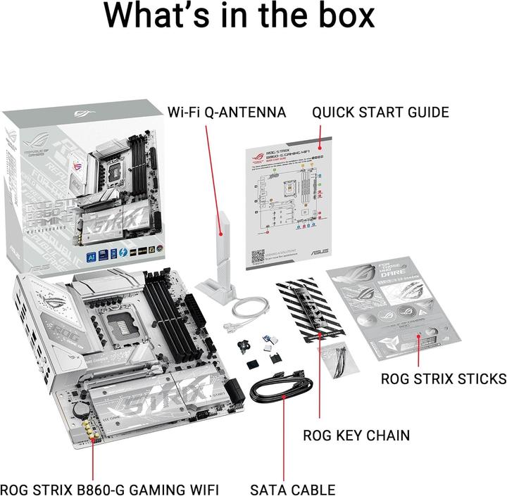 Productafbeelding ASUS ROG STRIX B860-G GAMING WIFI (LGA 1851, Intel B860, mATX)