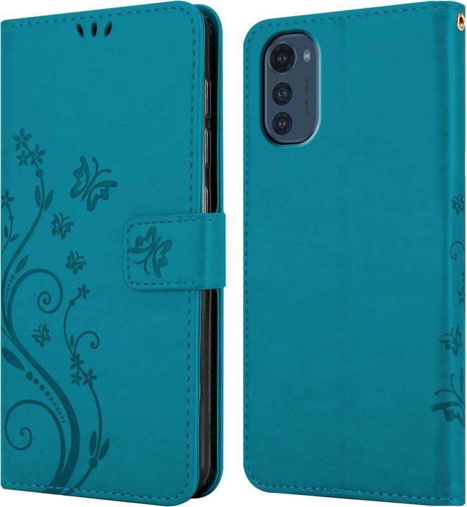 Motorola Moto G200 Hülle Mit Blumen Design - Flip Case Mit Standfunktion & Kartenfach