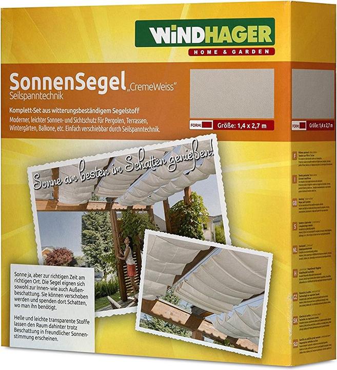 Immagine prodotto Windhager Seilspannmarkiese Set (270 x 140 cm)