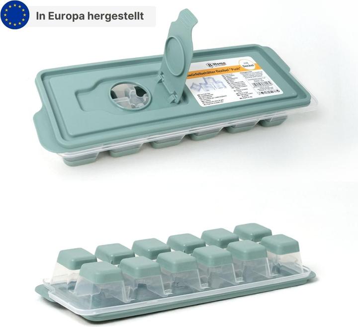 Produktbild B-Home Eiswürfelbehälter mit Deckel und Eingiesshilfe Eiswürfelform