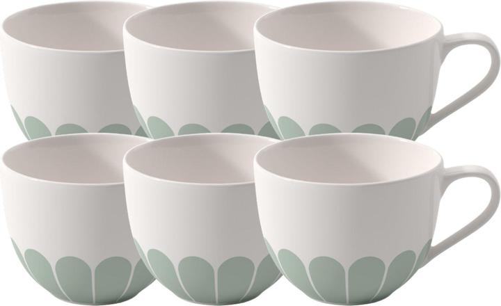 Actual product image Villeroy & Boch Kaffeetasse Fleur 160 ml, 6 Stück, Grün, Material (160 ml, 6x)