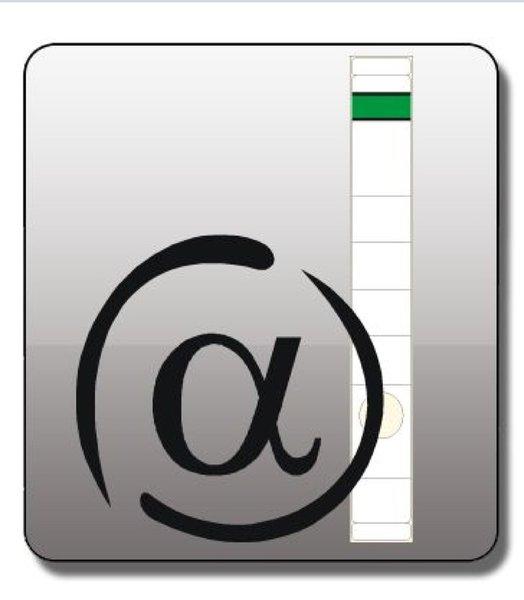 Alpha-Label Rückenschild schmal lang weiss