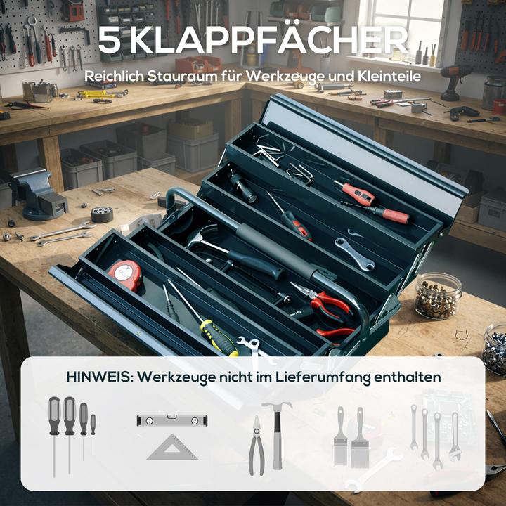 Actual product image Durhand Toolbox 5 compartment design