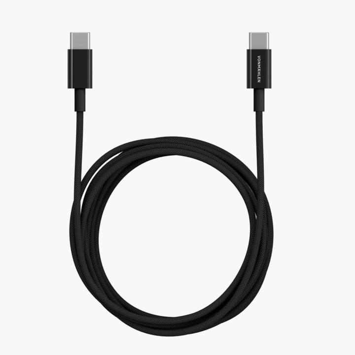 Image du produit Vonmählen USB-C to USB-C Cable 60W / 2m - Black (2 m, USB 2.0, 60 W)