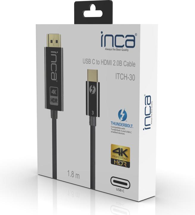 Produktbild Inca Adapter ITCH-30 4K60Hz HDR HDCP 2.2 1,8 m 4K@60Hz (1.80 m)