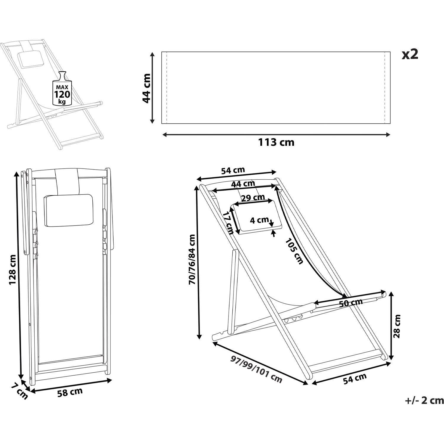 Thumbnail - Beliani, Liegestuhl, Avellino (101 cm)