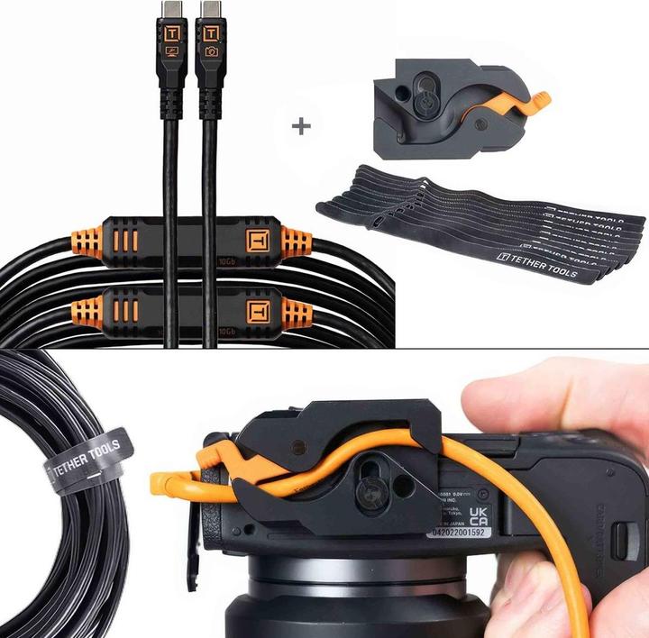 Image du produit Tether Tools LeverLock USB-C auf USB-C gerade schwarz 9,2m (9.20 m, USB 3.2 Gen 2)
