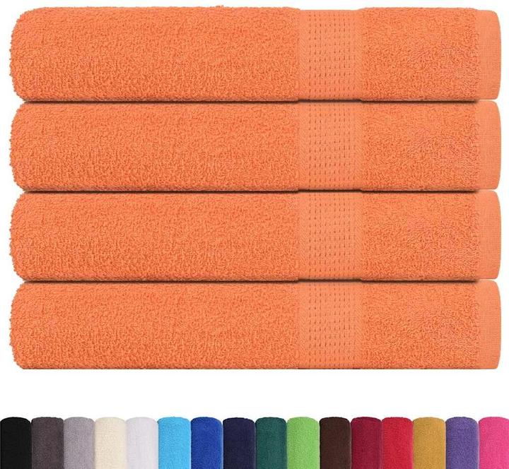 Immagine prodotto VidaXL Asciugamani 4 pezzi. Arancione 100x200 cm 360 g/m² 100% cotone telo mare