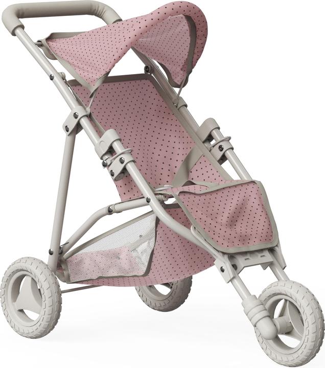 Teamson Olivia's Little World Jogging-Puppenwagen Polka Dot Princess, fr Babypuppen, Pink Grau