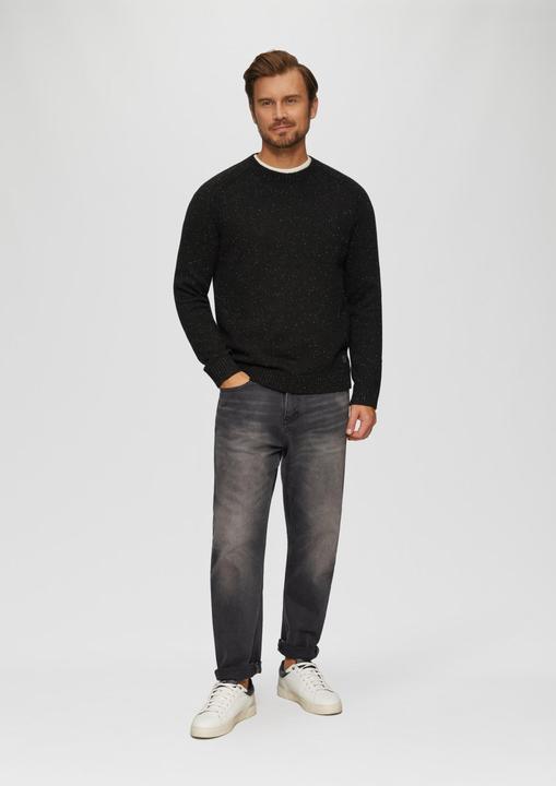 Produktbild S.Oliver Strickpullover Crew-Neck-Pullover mit Farbeffekt (L)