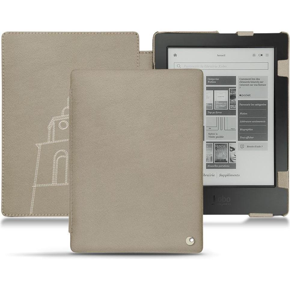 Noreve Lederschutzhülle horizontal (Aura H2O), eReader Zubehör, Beige