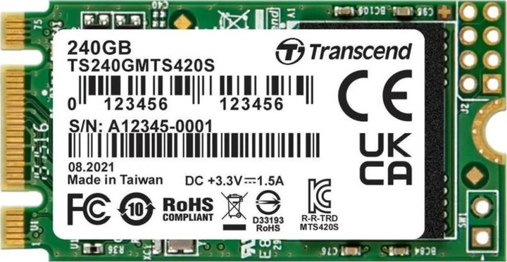 Image du produit Transcend MTS420S (240 Go, M.2 2242)