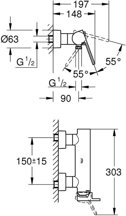 Produktbild Grohe Plus Einhand-Brausebatterie