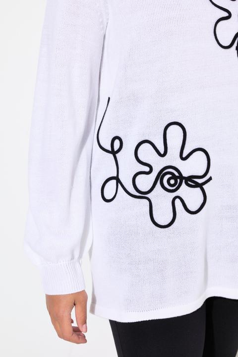 Image du produit Miamoda Pullover, Blumen, Ballon-Langarm (56)
