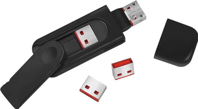 Produktbild LogiLink USB-A-Port Schloss (1x Schlüssel und 4x Schlösser)